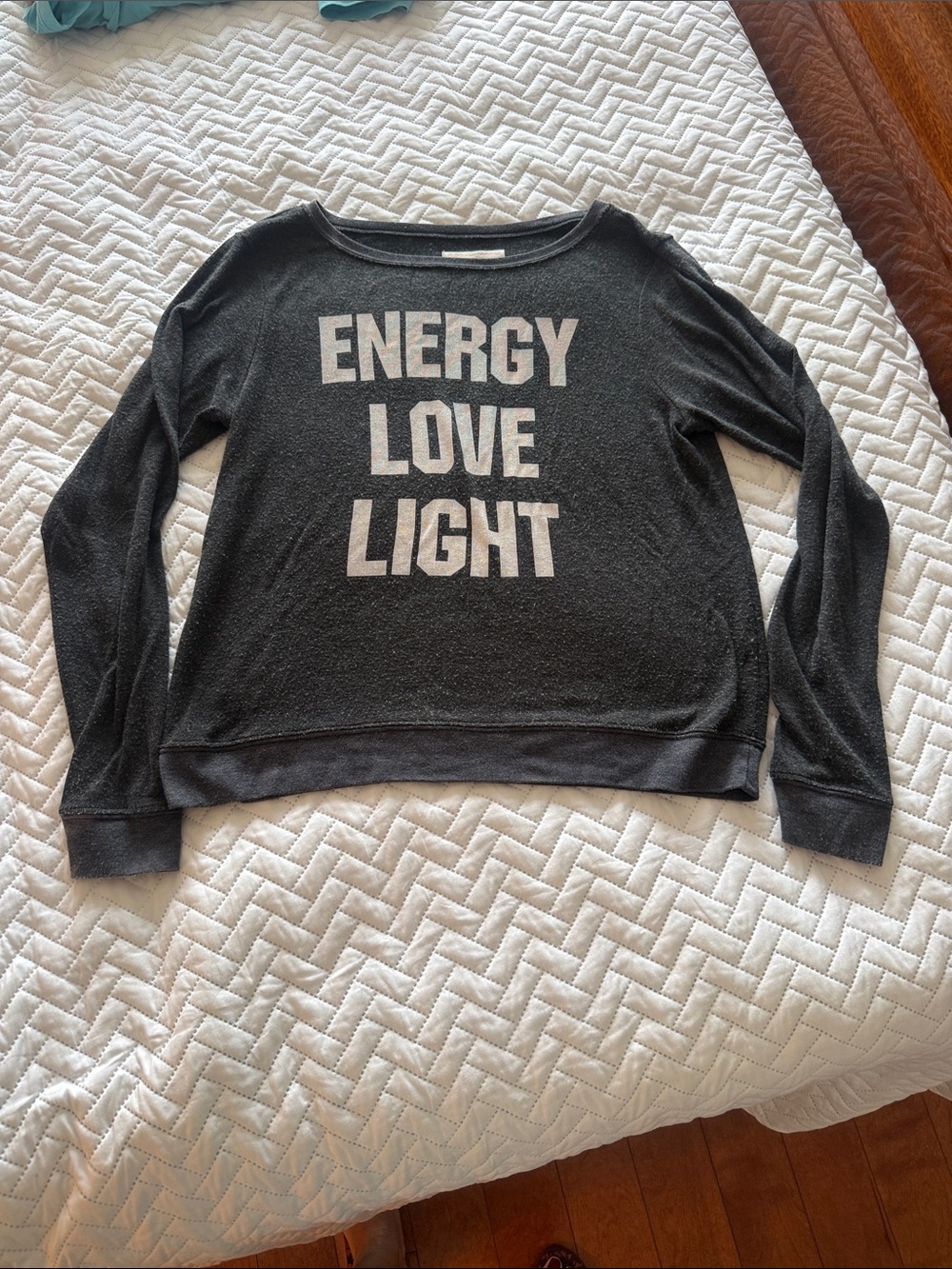 Spiritual Gangster charcoal 'Energy Love Light' Pullover